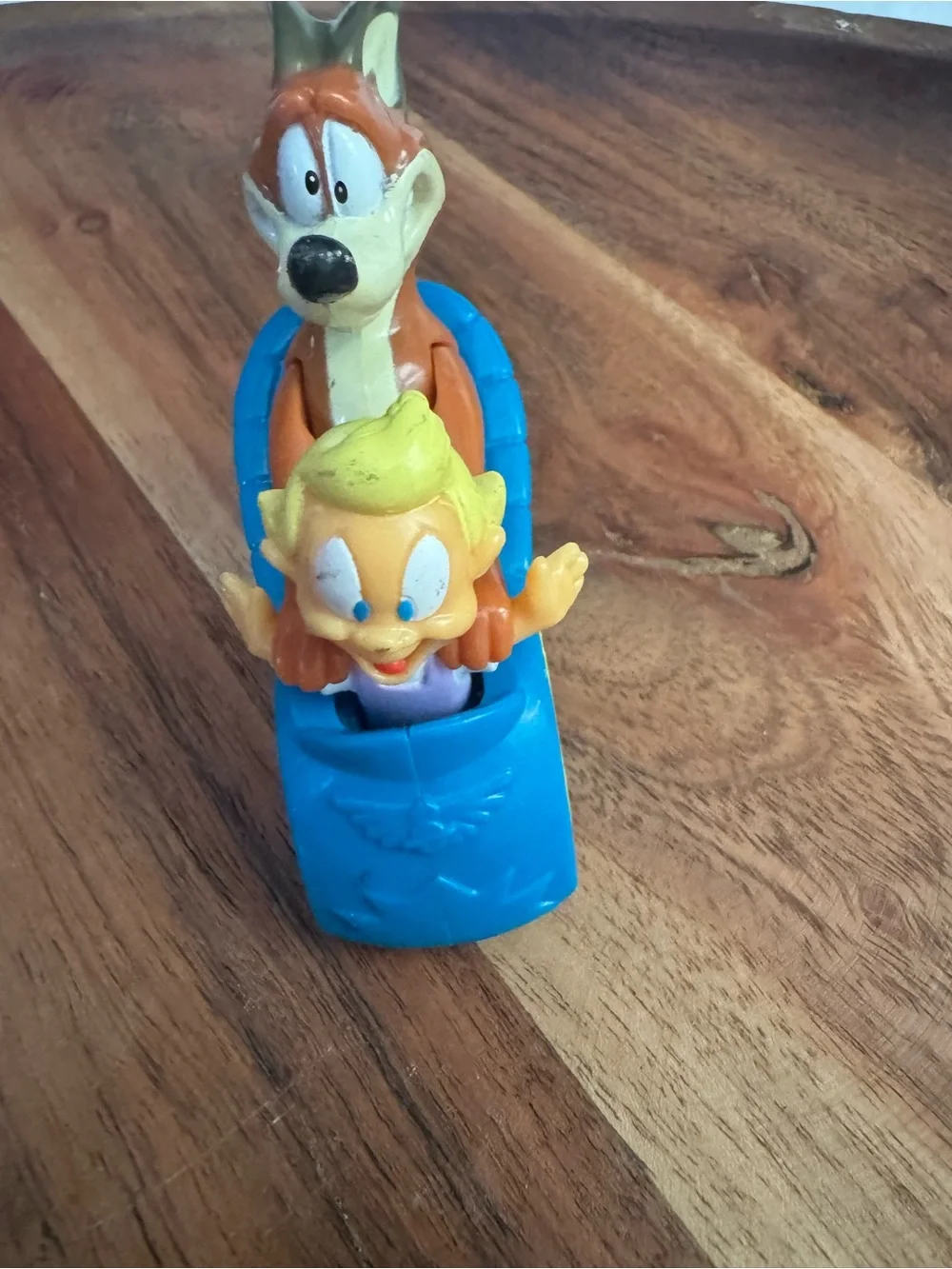 Warner Bros. Looney Tunes McDonald's Fast Food Toy Blue Car with Wolf and Child